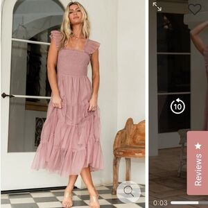 Elegant Pink Ruffled Dress